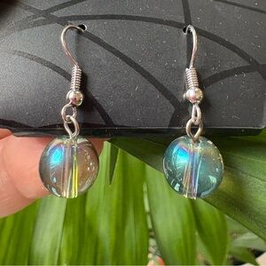Iridescent Blue Earrings